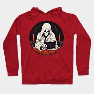 Cool Grim Reaper Book Lover Hoodie